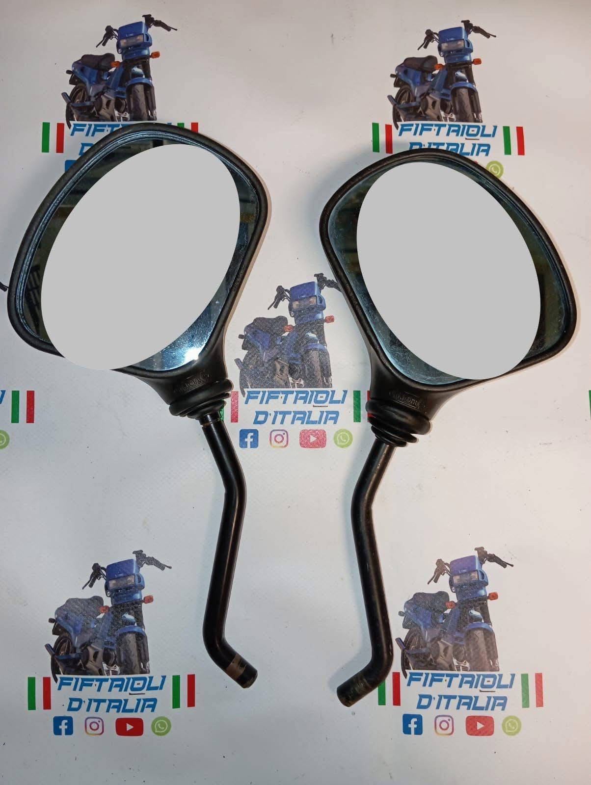 Coppia specchietti Vitaloni SCIMITAR con vetro azzurrato